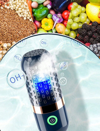 Portable Fruit And Vegetable Cleaner, IPX7, Waterproof, Portable Fruit Purifier Wireless 3000mAh Rechargeable For Fruit And Seafood, Rice, Meat