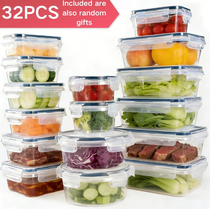 24/32/48 Pack Food Storage Containers With Airtight Lids, Meal Prep Containers, Lunch Office Meal For Freezer And Dishwasher.（food-grade PP）