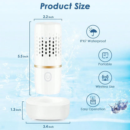 Portable Fruit And Vegetable Cleaner, IPX7, Waterproof, Portable Fruit Purifier Wireless 3000mAh Rechargeable For Fruit And Seafood, Rice, Meat
