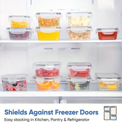 24/32/48 Pack Food Storage Containers With Airtight Lids, Meal Prep Containers, Lunch Office Meal For Freezer And Dishwasher.（food-grade PP）