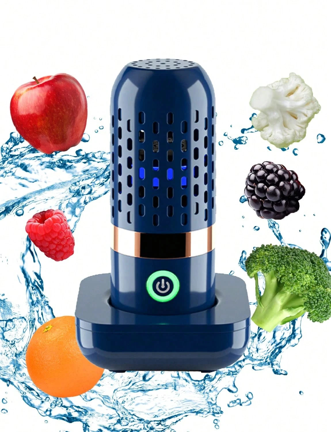Portable Fruit And Vegetable Cleaner, IPX7, Waterproof, Portable Fruit Purifier Wireless 3000mAh Rechargeable For Fruit And Seafood, Rice, Meat