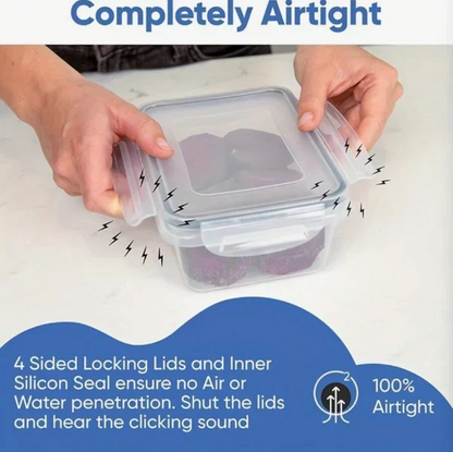 24/32/48 Pack Food Storage Containers With Airtight Lids, Meal Prep Containers, Lunch Office Meal For Freezer And Dishwasher.（food-grade PP）