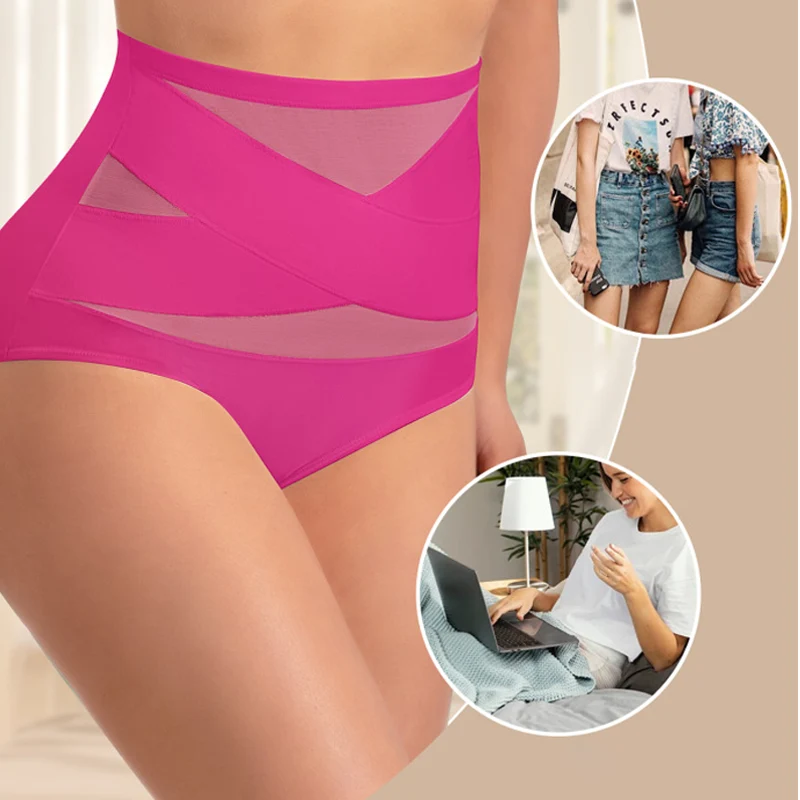 ✨LAST DAY BUY 1 GET 2 FREE✨Plus-Size High-Waist Cross Tummy Control Panties