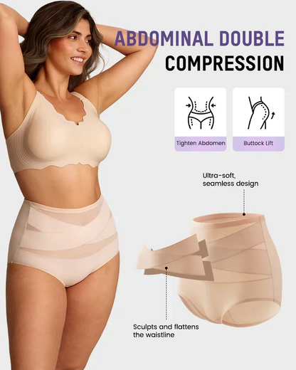 ✨LAST DAY BUY 1 GET 2 FREE✨Plus-Size High-Waist Cross Tummy Control Panties