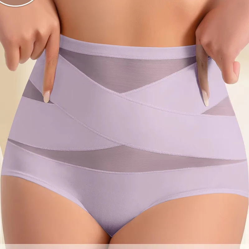 ✨LAST DAY BUY 1 GET 2 FREE✨Plus-Size High-Waist Cross Tummy Control Panties