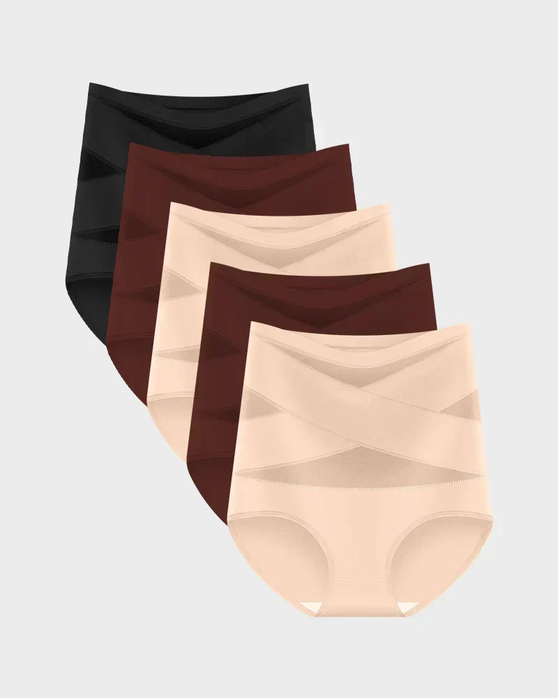 ✨LAST DAY BUY 1 GET 2 FREE✨Plus-Size High-Waist Cross Tummy Control Panties
