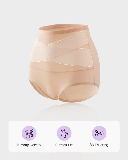 ✨LAST DAY BUY 1 GET 2 FREE✨Plus-Size High-Waist Cross Tummy Control Panties